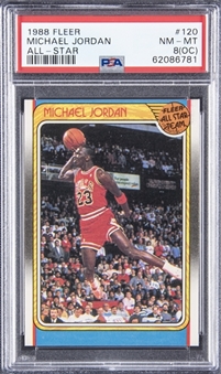 1988-89 Fleer #120 Michael Jordan All-Star – PSA NM-MT 8 (OC)